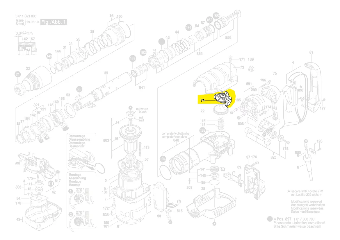 Capot de maintien réf. 1 600 A00 73C
